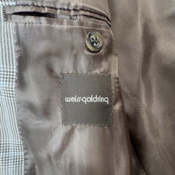 Samuelsohn Super 120’s Wool Blazer 48L Gray Glen Plaid Check Sport Coat Canada - Picture 8 of 11